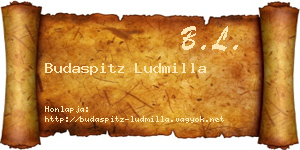 Budaspitz Ludmilla névjegykártya